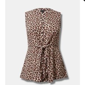 Torrid Leopard Georgette tank